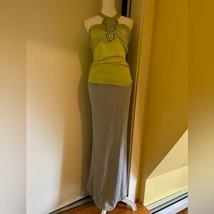 Meeting My Love Maxi Skirt Grey Marle